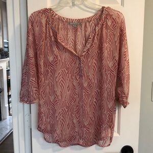 Daniel Rainn Sheer 3/4 Sleeve Blouse